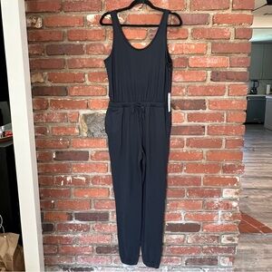 Girlfriend Collective women's‎ scoop neck jumpsuit jogger black size small NWT